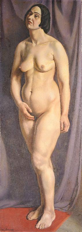 Louis Buvelot femme nu debout France oil painting art